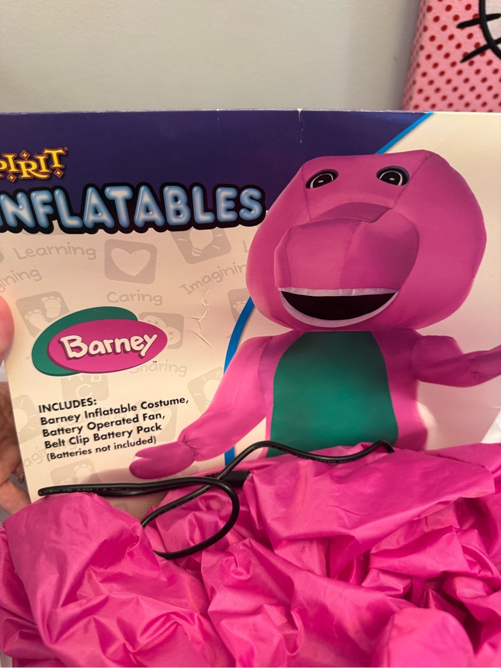 Barneys Inflatable Character Costume in Pink and Green